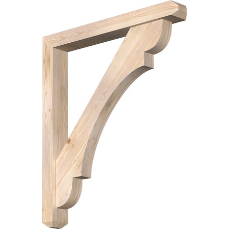 Ekena Millwork Olympic Craftsman Smooth Bracket w/ Offset Brace, Douglas Fir, 5 1/2"W x 42"D x 48"H BKT0604X42X48OLY04SDF